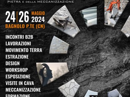 AssogranitiVCO a PIETRA TEC  a Bagnolo Piemonte (CN) dal 24 al 26 maggio 2024:  Fiera della Pietra e del Meccanizzazione.